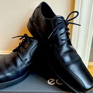 ECCO HELSINKI 2 MEN'S BIKE-TOE DERBY shoes - Black 41 EU/8 US, v. good condition